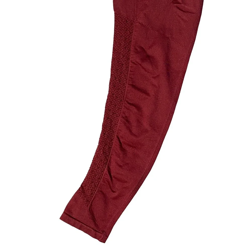 Fabletics Womens Pull On Red Seamless Leggings‎ Size XS